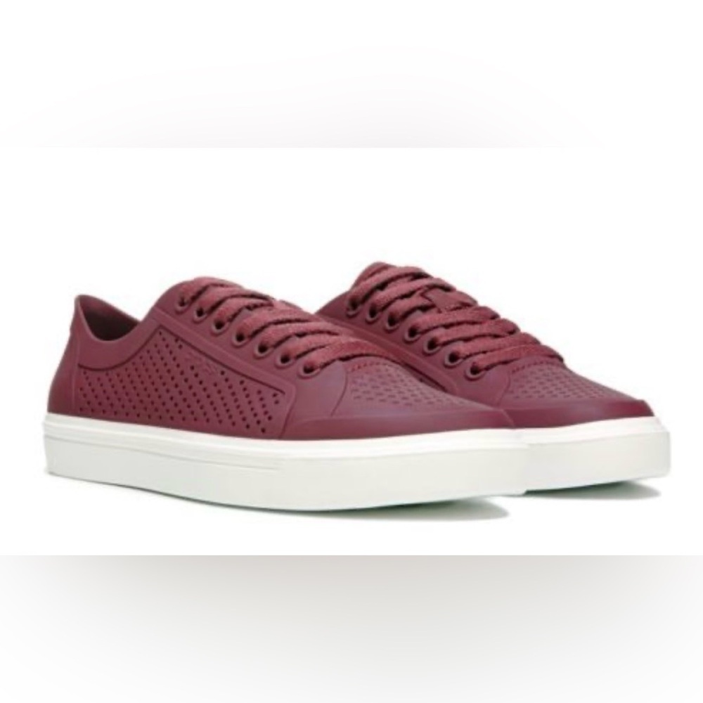 Crocs Burgundy Perforated Lace-Up Sneakers | Women’s Size 10